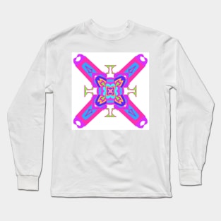 This is a colored mandala Long Sleeve T-Shirt